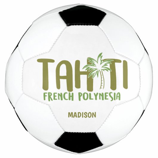カスタムネーム&カラータヒチ サッカーボール (正面)