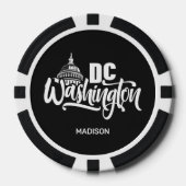 カスタムネーム&カラーワシントンD.C. ポーカーチップ (正面)