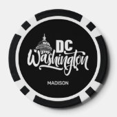 カスタムネーム&カラーワシントンD.C. ポーカーチップ (裏面)