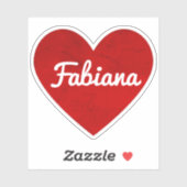 カスタムネーム クラシック レッド ハート シール (シート)