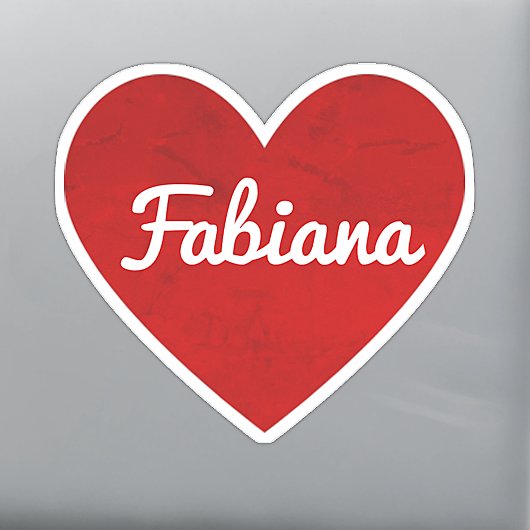 カスタムネーム クラシック レッド ハート I Love You シール