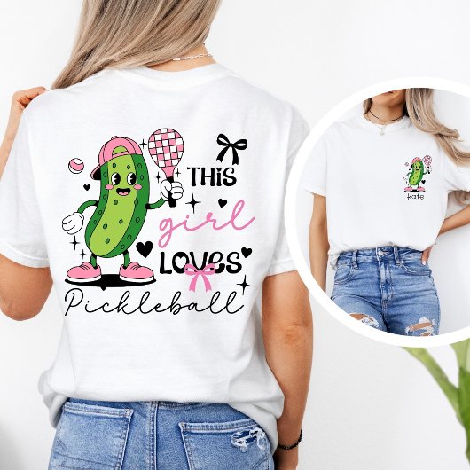 カスタムネーム コケット ピックルボール ガールTシャツ Tシャツ