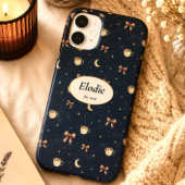 カスタムネーム セレスチャル コテージコア 月 リーダー ギフト iPhone 16ケース