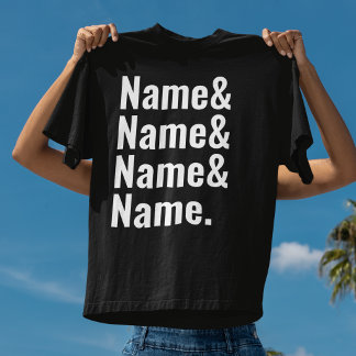 カスタムネーム&タイポグラフィー オーダーメイドミニマリスト Tシャツ