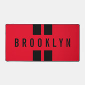 カスタムネーム ダブルストライプ レース ファン レース クラシック デスクマット (正面)