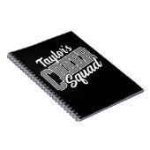 カスタムネーム チアリーダー スクール バラエティ チア スクワッド ノートブック (右側)