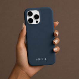 カスタムネーム チャコールブルー iPhoneケース iPhone 16 Proケース