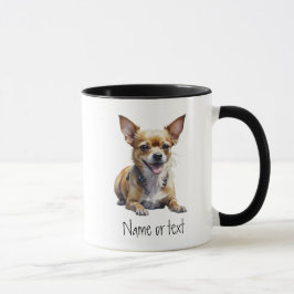 カスタムネーム チワワ、ペットの犬、動物 マグカップ