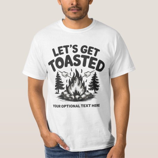 カスタムネーム＆テキストキャンプ Tシャツ (正面)