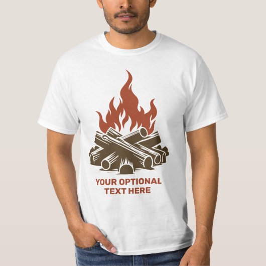 カスタムネーム&テキストキャンプ Tシャツ (正面)