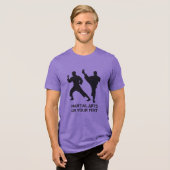 カスタムネーム&テキスト武道 トライブレンドTシャツ (正面全面)