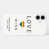 カスタムネーム/テキスト 虹色LOVE Case-Mate iPhoneケース (裏面 (横))