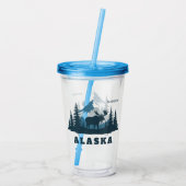 カスタムネーム＆テキスト ALASKA アクリルタンブラー (裏面)