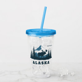 カスタムネーム&テキスト ALASKA アクリルタンブラー