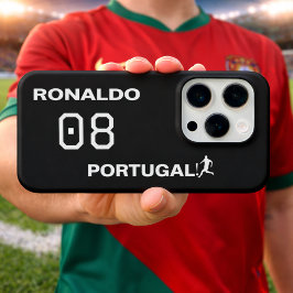 カスタムネーム ナンバー チーム サッカー シルエット iPhone 15 PROケース