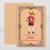 カスタムネーム ナンバー テキスト サッカー女子 誕生日 シーズンカード (正面/裏面)