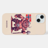 カスタムネーム ノルウェーのトロル iPhoneケース (裏面横)