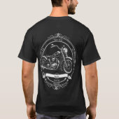 カスタムネーム バイカー スカル レトロバイク Tシャツ (裏面)