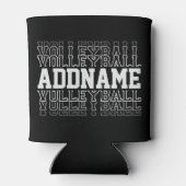 カスタムネーム バニシングバレーボールロゴチームプレーヤー 缶クーラー (裏面)