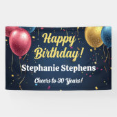 カスタムネーム バルーン 誕生日 バナー チェアーズ イヤーズ 横断幕 (横)