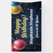 カスタムネーム バルーン 誕生日 バナー チェアーズ イヤーズ 横断幕 (縦)