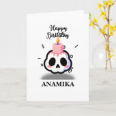カスタムネーム バースデー カード (黄色い花)