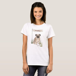 カスタムネーム パグ ペット 犬 Tシャツ
