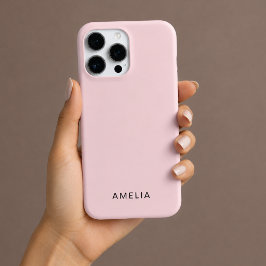 カスタムネーム パステルピンク iPhone カバー