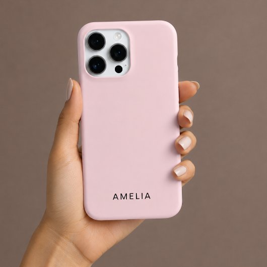 カスタムネーム パステルピンク iPhone カバー