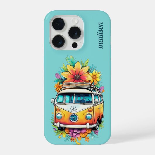 カスタムネーム ヒッピーバン iPhoneケース (裏面)
