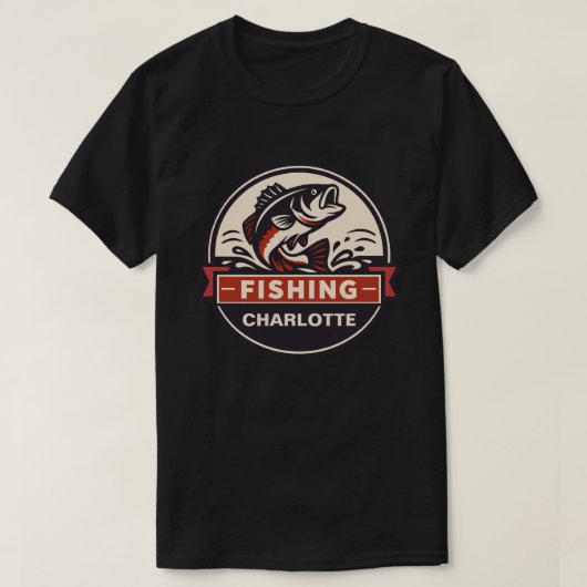 カスタムネーム フィッシング Tシャツ (デザイン正面)