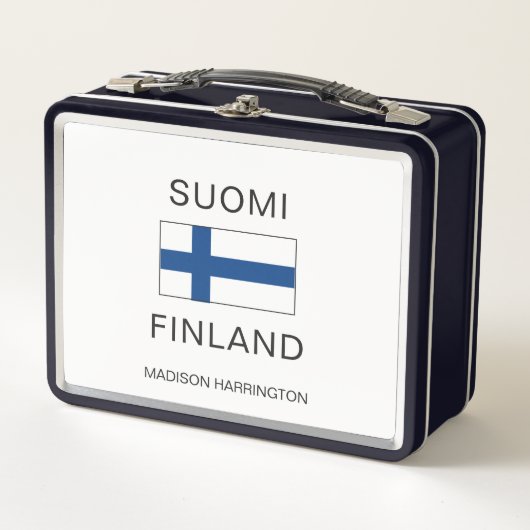 カスタムネーム フィンランド Suomi メタルランチボックス (正面)