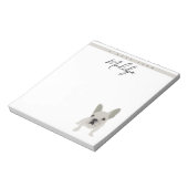 カスタムネーム フレンチブルドッグのママよりひとこと ノートパッド (回転)