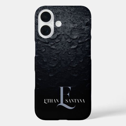 カスタムネーム ブラックグラデーション Case-Mate iPhoneケース (裏面)