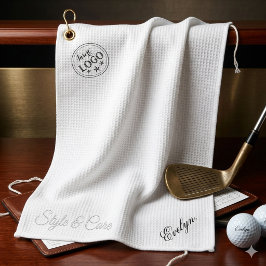 カスタムネーム ブランド ロゴ スタイリッシュ ゴルフタオル デザイン