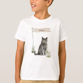 カスタムネーム ブリティッシュショートヘア 猫 ペット Tシャツ