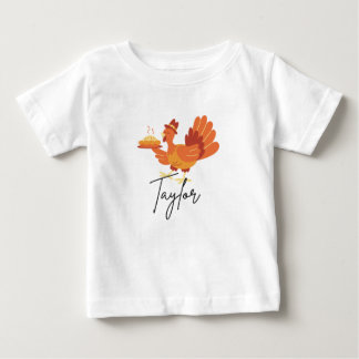 カスタムネーム ベビー・サンクスギビングTシャツ ベビーTシャツ