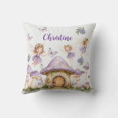 カスタムネーム マジックフェアリーズ パープルガーデン クッション (裏面)