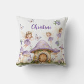 カスタムネーム マジックフェアリーズ パープルガーデン クッション (正面)