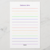 カスタムネーム モノグラム ブライダルシャワー ウェディング 便箋 (裏面)