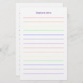 カスタムネーム モノグラム ブライダルシャワー ウェディング 便箋 (正面/裏面)