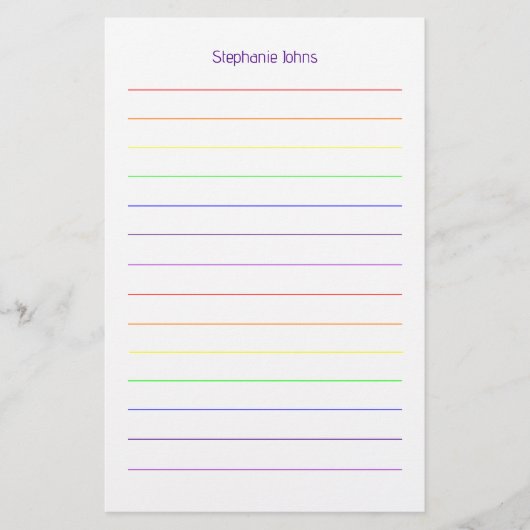 カスタムネーム モノグラム ブライダルシャワー ウェディング 便箋 (正面)