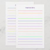 カスタムネーム モノグラム ブライダルシャワー ウェディング 便箋 (正面/裏面)