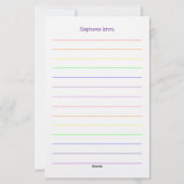 カスタムネーム モノグラム ブライダルシャワー ウェディング 便箋 (裏面)