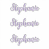 カスタムネーム モノグラム ラベンダー リラックマ パープル エレガント シール (正面)