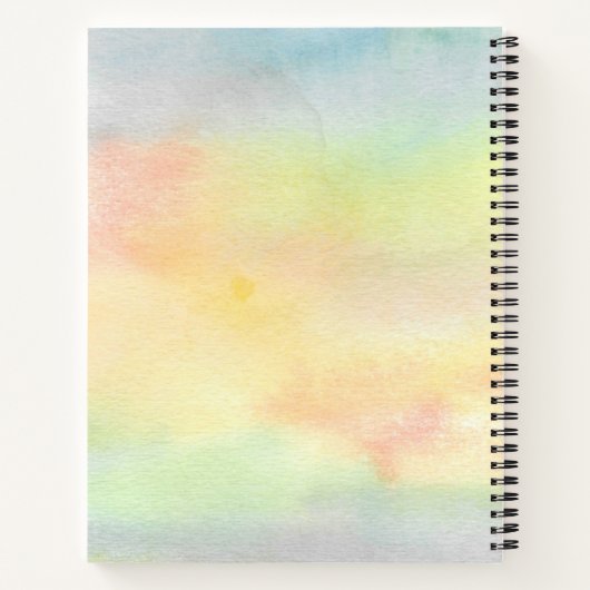 カスタムネーム ヨガインストラクター ひまわり ノートブック (裏面)