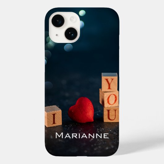 カスタムネーム ラブ 写真 パーソナライズ Case-Mate iPhoneケース (裏面)