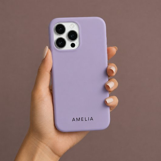 カスタムネーム ラベンダーカラー iPhone カバー