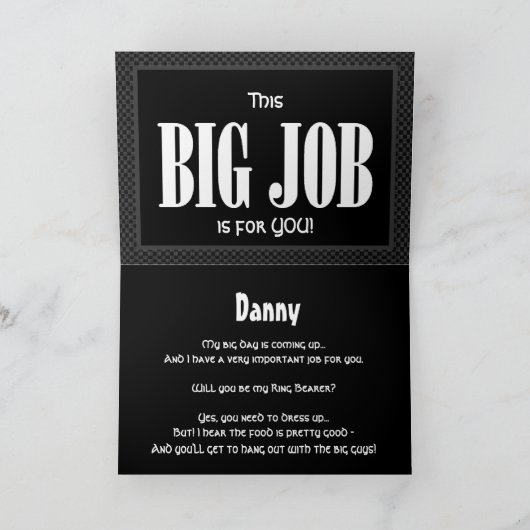 カスタムネーム リングベアラー インビテーション 面白い D521a (内部)