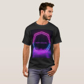カスタムネーム レトロ80年代シンセウェーブTシャツ Tシャツ (正面フル)